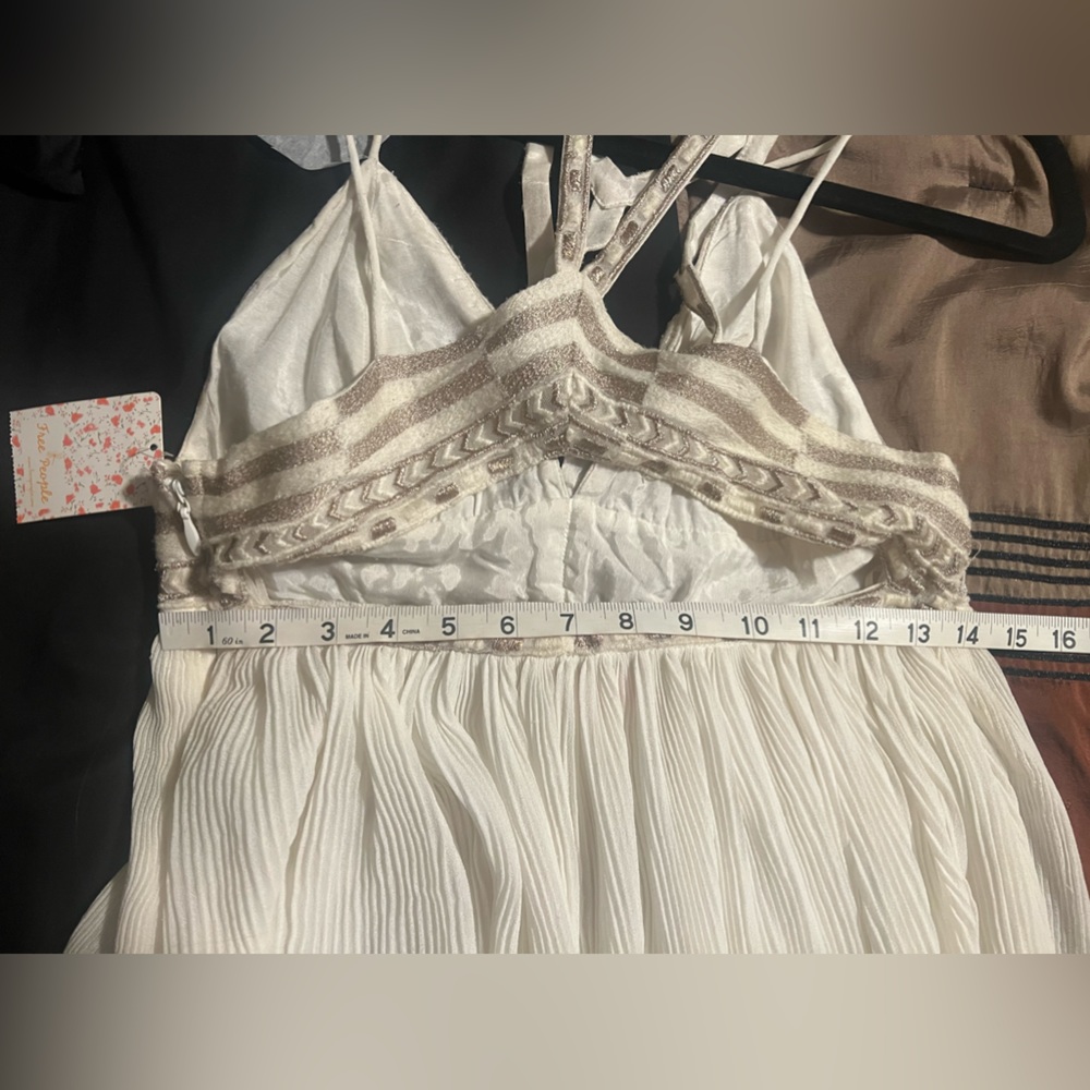 Free People Cream Maxi Dress with Embellished Bodice - Picture 16 of 16